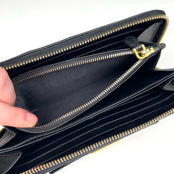 Prada Saffiano Leather Bow Wallet - Picture 7 of 8